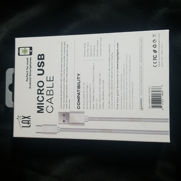 USB cable charging cord for Android smartphone Silver - Picture 2 of 13